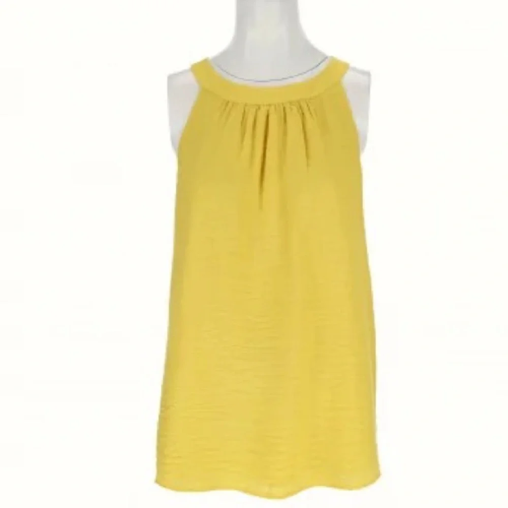 Boden Mustard Yellow Tie Back Tank Blouse